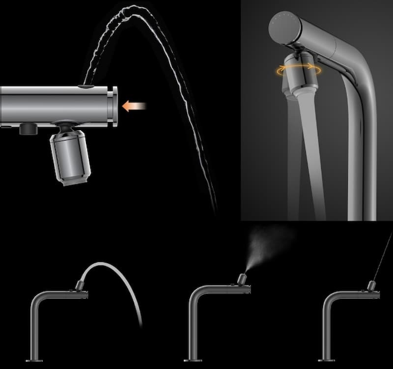 3 functions faucet hand sprayer