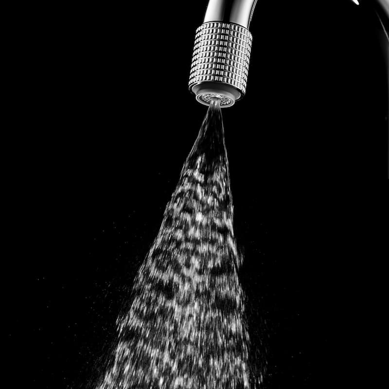 Aérateur pour robinet d'évier avec double jet d'eau et débits différents disponibles